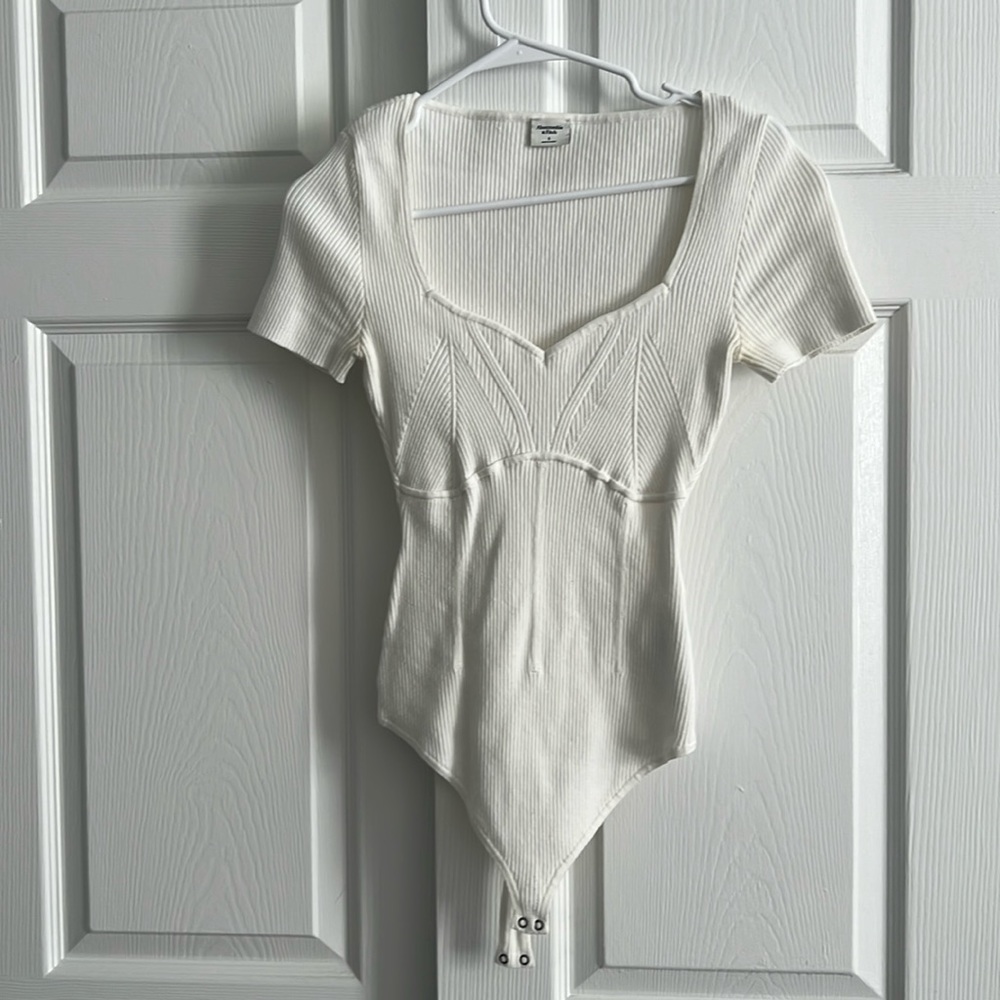 Abercrombie Corset Bodysuit White